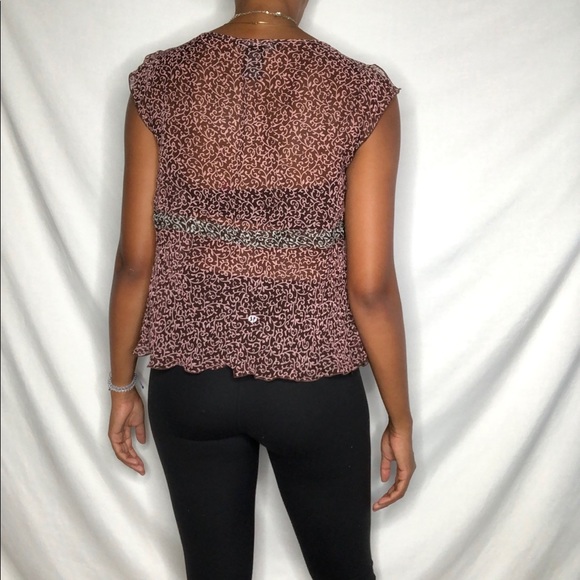 Jonathan Martin Studio sheer blouse Top - Picture 4 of 7